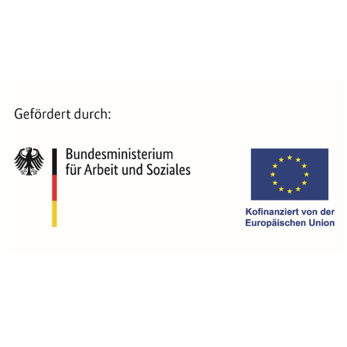 Eingefädelt Förderlogo BMAS EU
