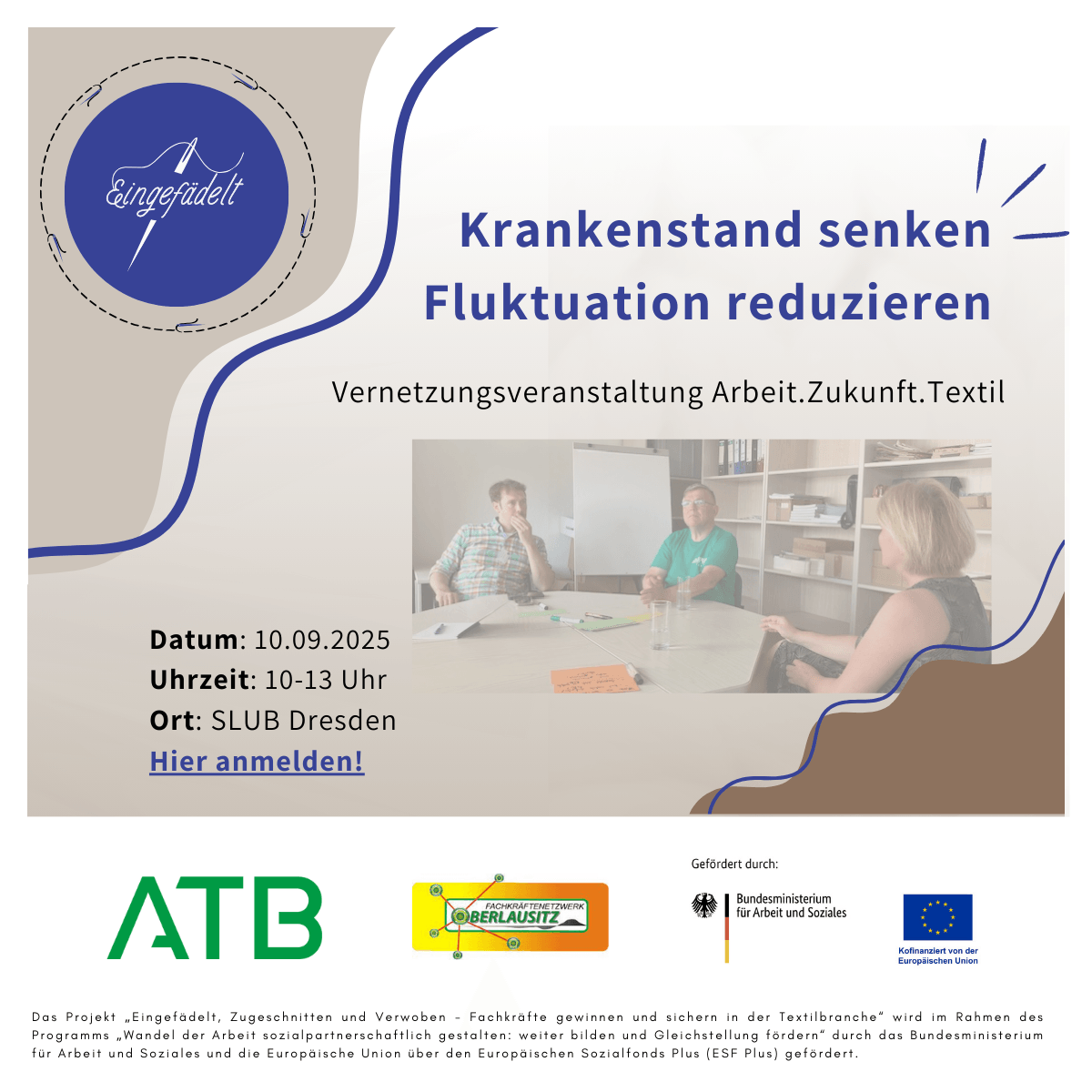Einladung zur Vernetzungsveranstaltung Eingefädelt