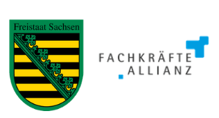 Logo Freistaat Sachsen und Fachkräfteallianz