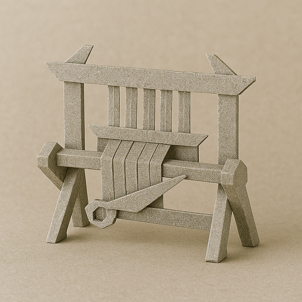 im Rahmen einer Ausbildung oder Fortbildung wird Mitarbeitendenwissen wie auf einer Webmaschine verknüpft