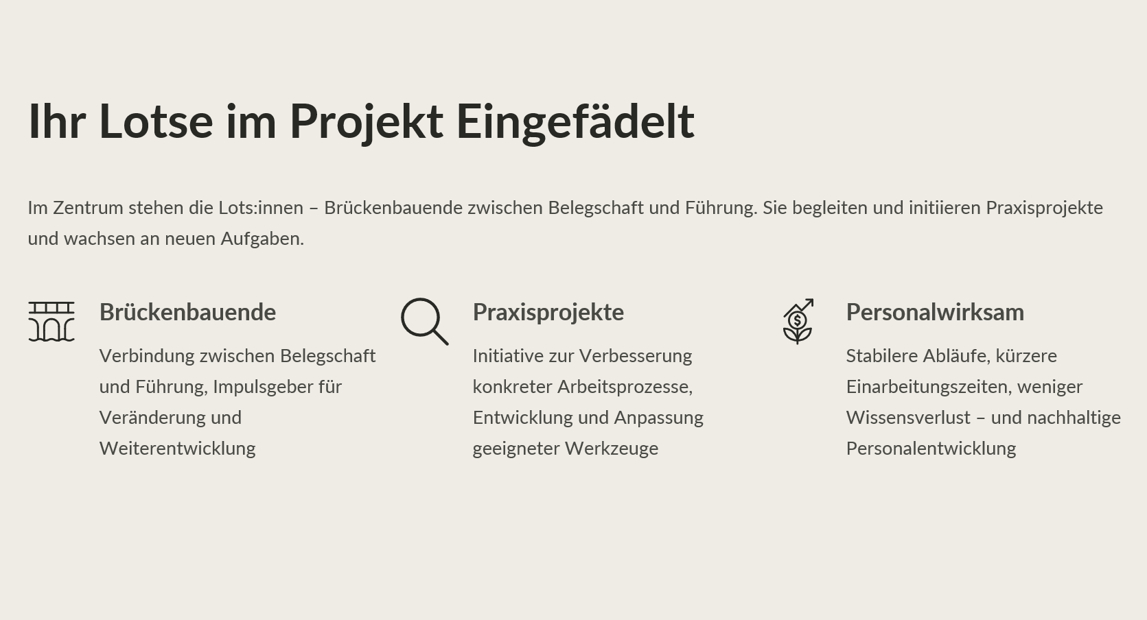 Funktion der Lots:innen im Projekt